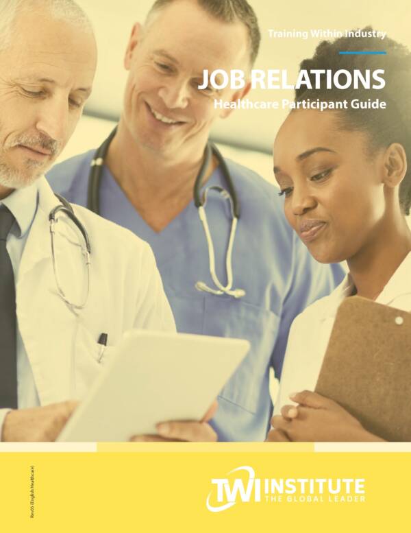 Job Relations Healthcare Participant Guide