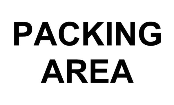 Job Methods: PACKING AREA Sign