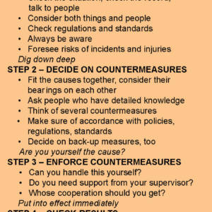 A job safety pocket card